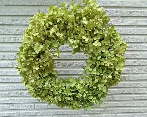 紫陽花アナベルのナチュラルリース リース riri-hana 通販 7595860