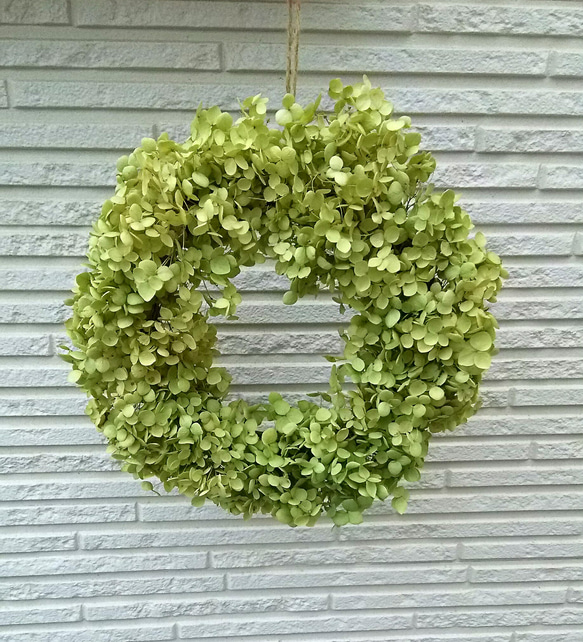 紫陽花アナベルのナチュラルリース リース riri-hana 通販 7595860