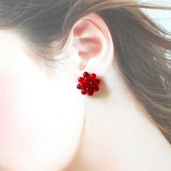 drops earrings (strawberry jam) 3枚目の画像