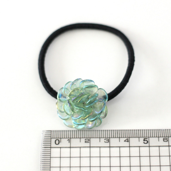 flower hairtie (mint-green) 6枚目の画像