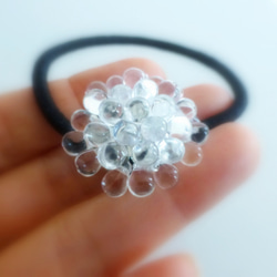 しずくをあつめたヘアゴム（clear） 3枚目の画像