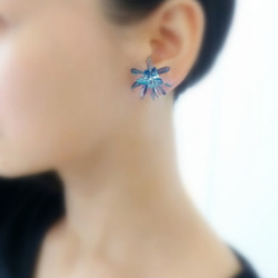flower earrings〈night sky〉 2枚目の画像