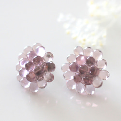 drops earrings (lilac) 1枚目の画像