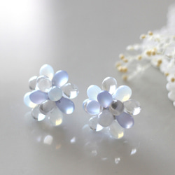 drops earrings (snow) 1枚目の画像