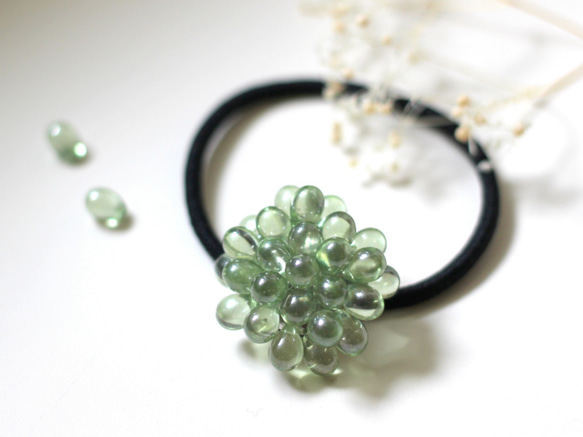 drops hairtie (light-green） 2枚目の画像