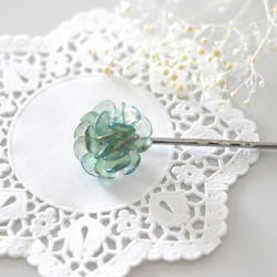 flower hairpin (mint-green) 2枚目の画像