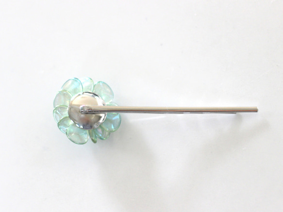 flower hairpin (mint-green) 3枚目の画像