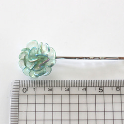 flower hairpin (mint-green) 4枚目の画像