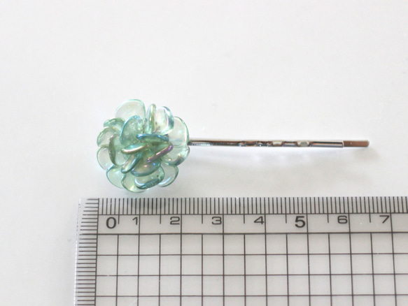 flower hairpin (mint-green) 4枚目の画像