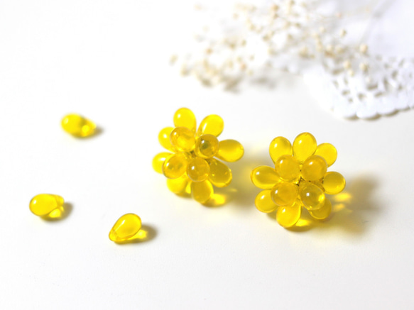 drops earrings (lemon) 2枚目の画像