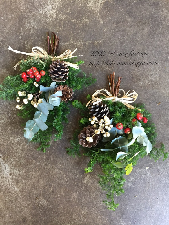 再販！！生花のミニスワッグ リース KiKi 通販 3105417｜Creema