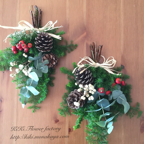 再販！！生花のミニスワッグ リース KiKi 通販 3105417｜Creema