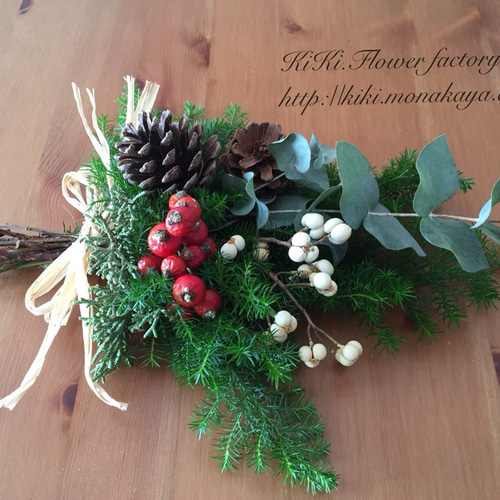 再販！！生花のミニスワッグ リース KiKi 通販 3105417｜Creema