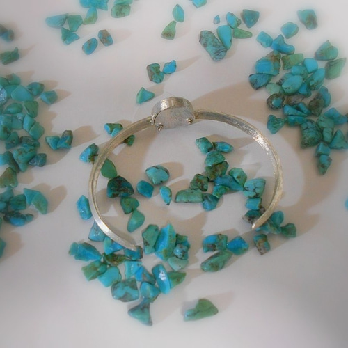 ハートターコイズバングル