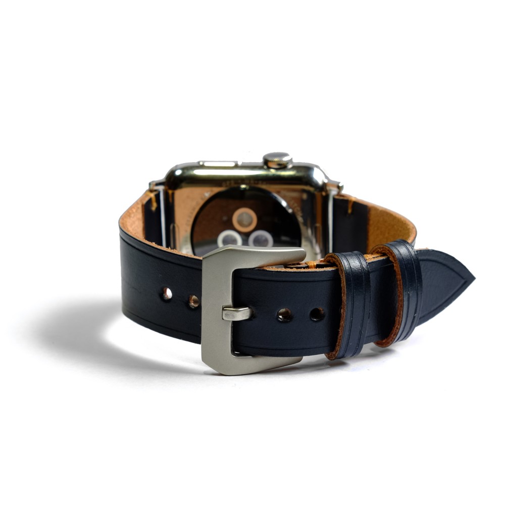 ブライドルレザー　アップルウォッチ専用レザーストラップ　【38㎜/40㎜】【42㎜/44㎜】　ネイビー