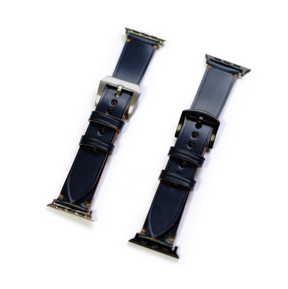 ブライドルレザー　アップルウォッチ専用レザーストラップ　【38㎜/40㎜】【42㎜/44㎜】　ネイビー