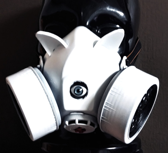 猫 マスク コスプレ ガスマスク  ドロヘドロ 2枚目の画像