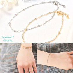 CROSSING STAR & MOON BRACELET(2JU0297)K10 ブレスレット
