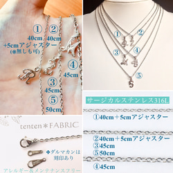 ◆ イニシャルネックレス★ナンバーネックレス◇キュービックジルコニア ネックレス◇ハワイアンジュエリー柄◆金属アレルギー 2枚目の画像