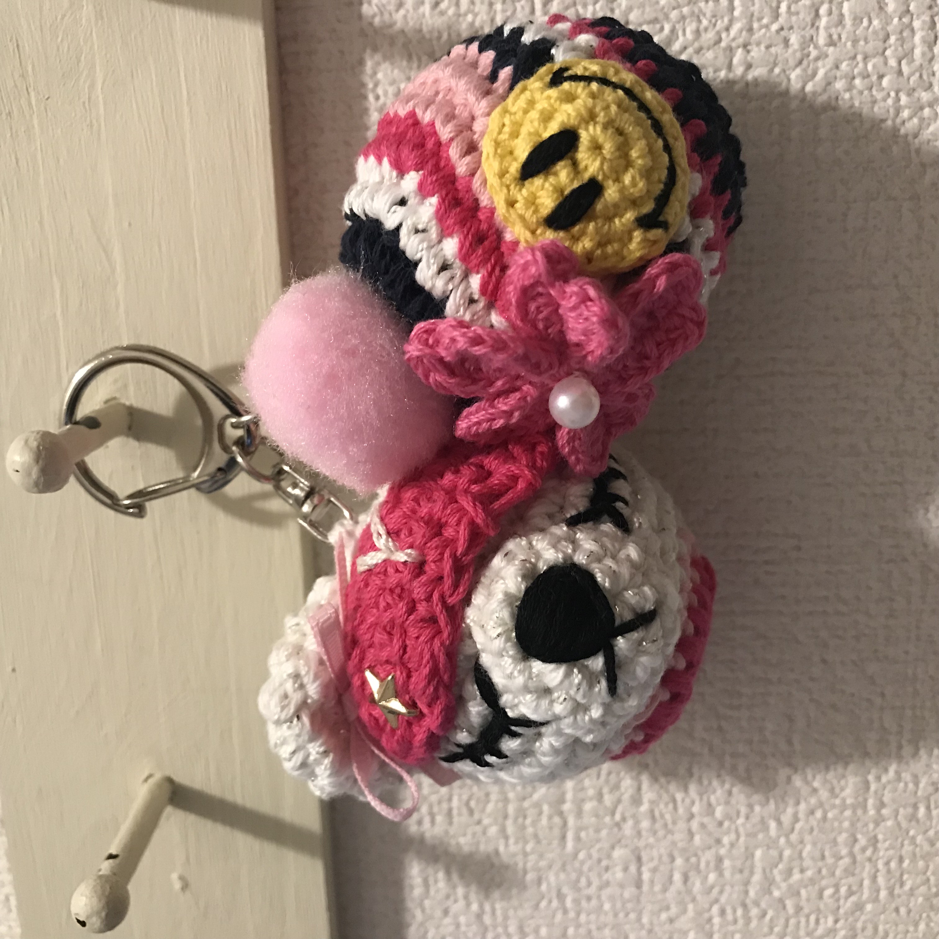 ゴルフ❤️スマイル❤️白ラメ❤️くま子❤️ゴルフボールケース 