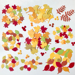 クラフトパンチ紅葉イチョウ落ち葉いろいろセット〜秋 もみじ いちょう