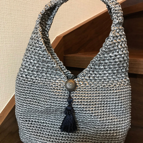 ゆうたん　ハンドメイドスズランテープバッグ スズランテープバッグ Mサイズ ショルダーバッグ アトリエ YU 通販
