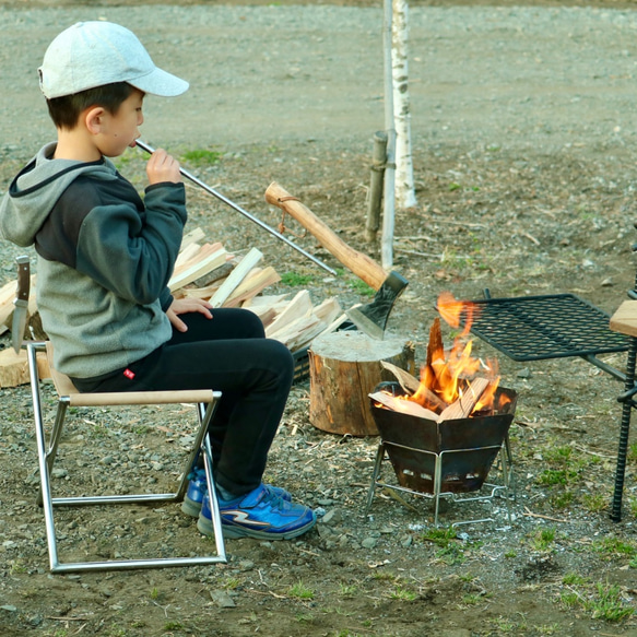 【Camp】焚き火を楽しむための焚き火スツール 2枚目の画像