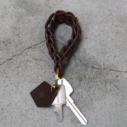 Joint Leather Keychain Choco &lt;帶自由縮寫標記&gt; 第2張的照片