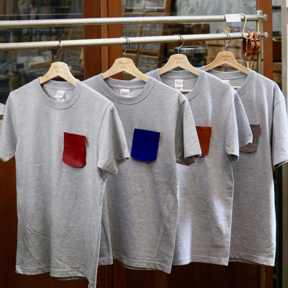 取り外して洗える!レザーポケット付きTシャツ Tシャツ SKLO 通販 ...