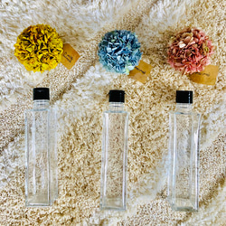 スクエア型✱ 液体 調味料入れ ノーラベル ボトル(小)３本セット 1枚目の画像
