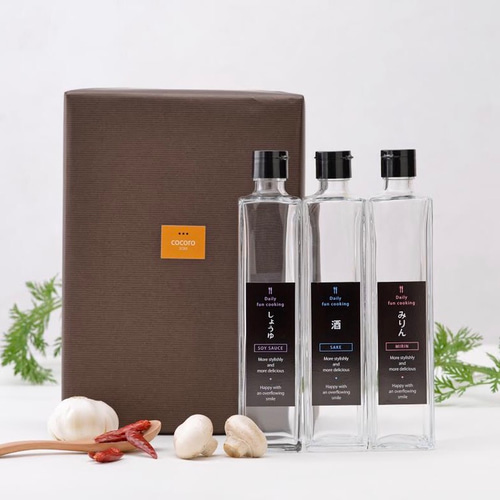 スクエア型☆液体 調味料入れ ボトル お好きな3本セット その他調味料