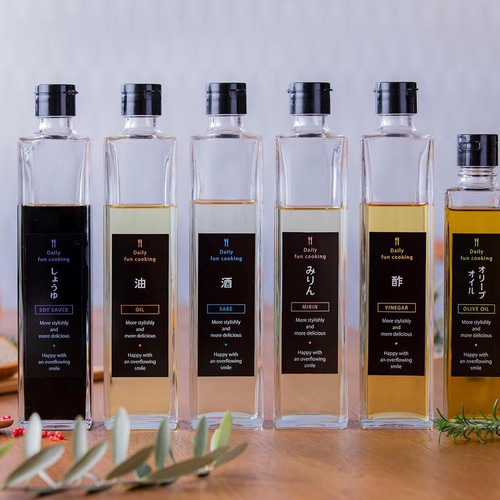 スクエア型☆液体 調味料入れ ボトル お好きな3本セット その他調味料