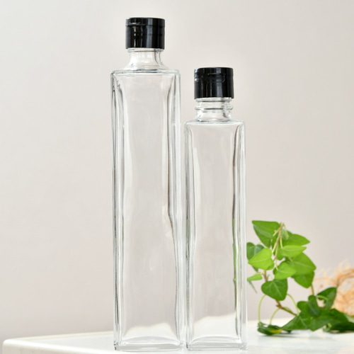 スクエア型＊液体 調味料入れ ノーラベル ボトル(小) その他調味料入れ