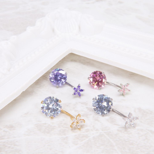 ＷＥＢ限定カラー有 689/へそピ18Gボディピアス ジュエル☆カラフル