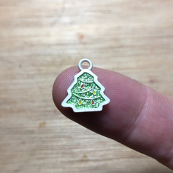 銀琺瑯聖誕樹墜飾 第3張的照片