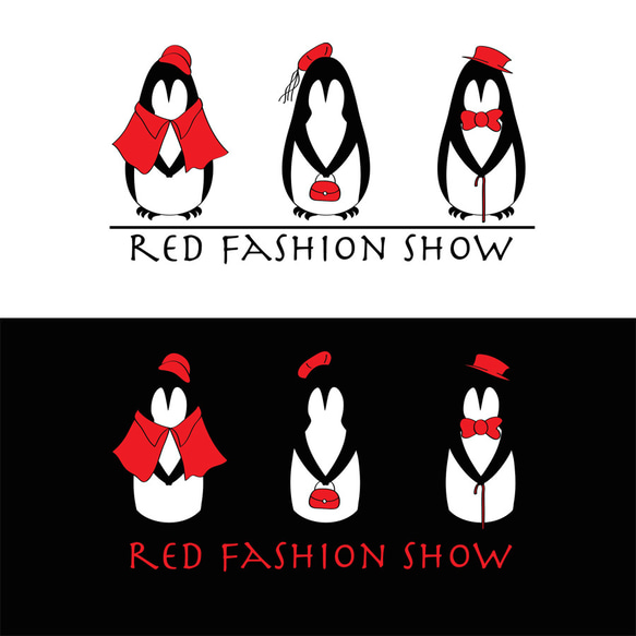 スウェット-I love Penguin-red fashion show-sweat005 5枚目の画像