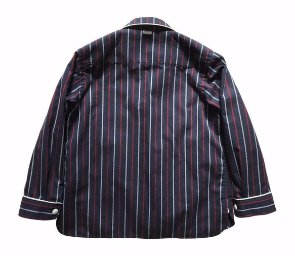 コットンツイルのストライプ柄パジャマシャツ（子供服）- B.B.C 2枚目の画像