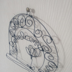 ワイヤークラフト　ガーデンアーチ型のウエルカム飾り＾＾ 4枚目の画像