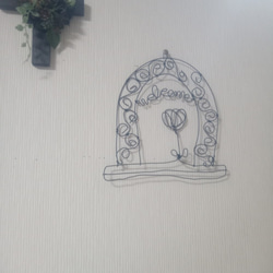 ワイヤークラフト　ガーデンアーチ型のウエルカム飾り＾＾ 5枚目の画像