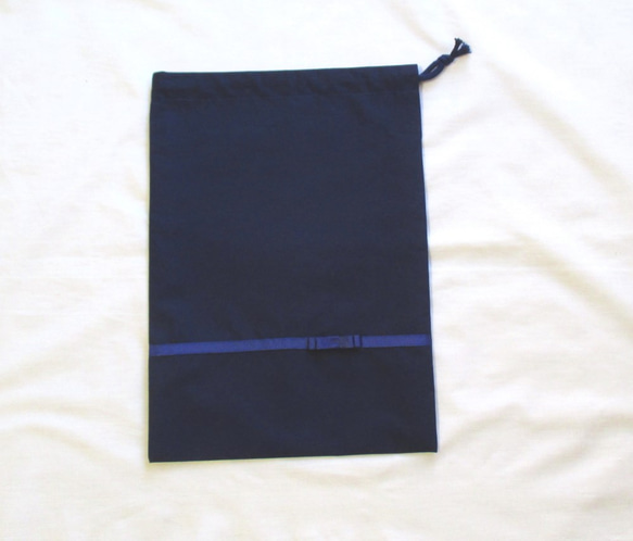 巾着袋（L）【サイズ・リボン・裏地・持ち手が選べる】【通園通学に】 2枚目の画像