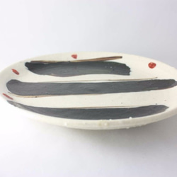 パスタなどのワンプレート料理に【平皿（中）　あぜ道】 3枚目の画像