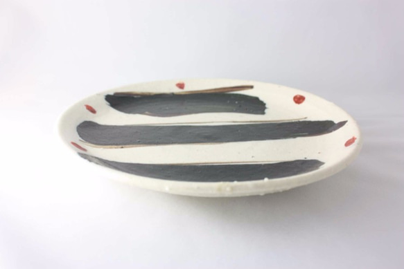 パスタなどのワンプレート料理に【平皿（中）　あぜ道】 3枚目の画像