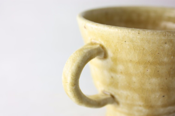 人気のナチュラルカラー　紅茶にも合う 【マグカップ 黄瀬戸】　 2枚目の画像
