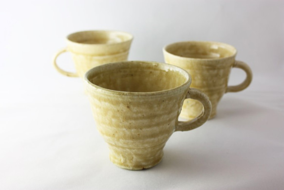 人気のナチュラルカラー　紅茶にも合う 【マグカップ 黄瀬戸】　 5枚目の画像