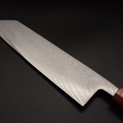 特別価格 手造り鍛造 多層鋼 ダマスカス 切り付け 包丁 240mm 紫檀