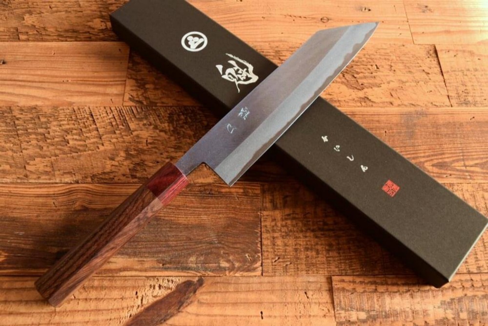 出刃包丁 左利き用 18cm 6寸 ローズウッド 紫檀柄 希少