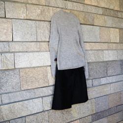 暖か便利グッツ　　カシミヤ混ウールブラックフリーサイズ　巻きスカート 11枚目の画像