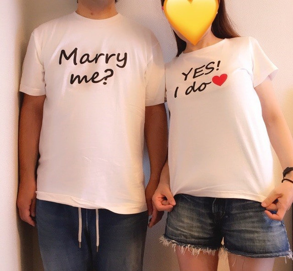 【2枚セット】MarryMe?／YES!Ido♡ Tシャツ 1枚目の画像