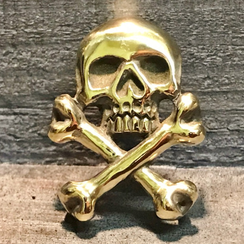 スカルクロスボーン カスタムパーツ 真鍮アクセサリー オリジナル