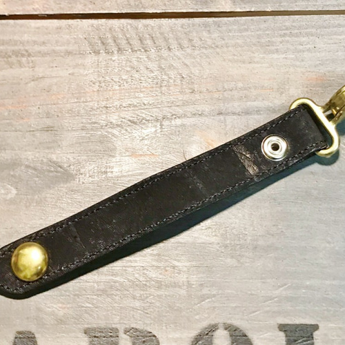 キーループ ゾウ革 サドルレザー 象革 ベルトキーループ 手縫い